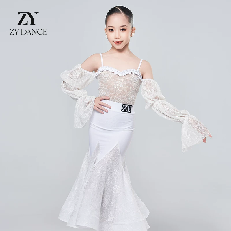 ZY DANCE Новый латинский танец костюм современный костюм для выступлений конкурсный костюм высококлассная сетка весна девушка интернет-модель