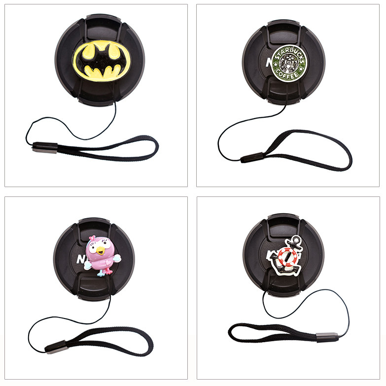 Camera lens cover anti-lost rope three-dimensional cartoon safety rope universal self-adhesive anti-lost buckle protection buckle