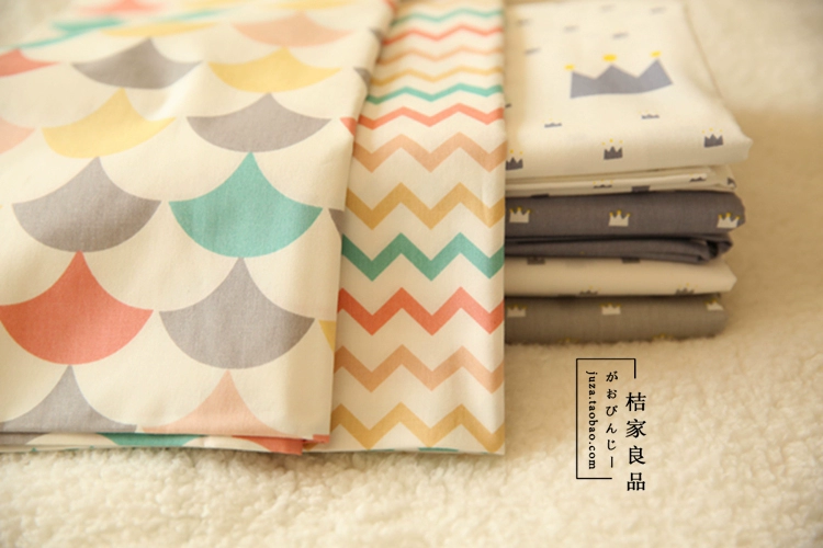 Bông Bắc Âu ins gió vải vương miện con bé túi bộ đồ giường quần áo handmade diy vải cotton
