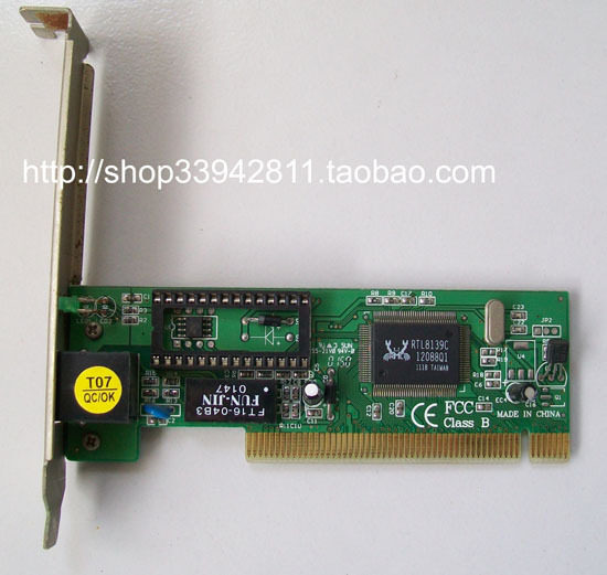 8139 network card RTL8139C 100M PCI brand computer disassembly network card gold finger is very bright and good