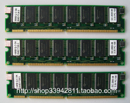 SD Memory 16M PC-100 264S1TG8-5 Double sided 16 grain GP6LC2M82TG-8 bag tested