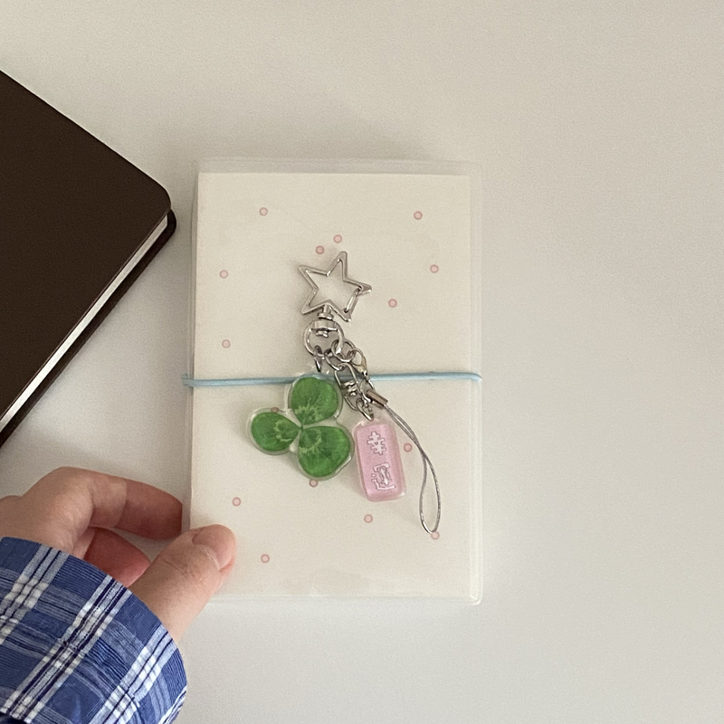 "Clover's Wish" Ooooooi Korean-Style Cute Phone Chain Keychain Resin Pendant