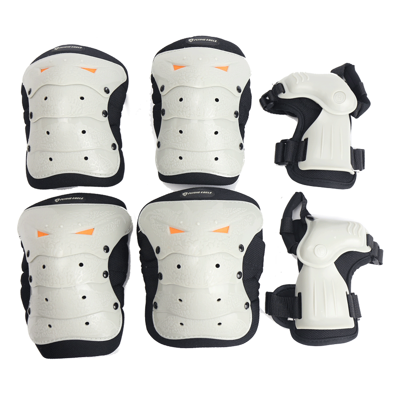 Flying Eagle Sports Protective Gear Lobster Protective Gear Wrist Guards, Palm Guards, Knee Pads and Elbow Pads Six-piece Set of Roller Skateboard Protective Gear