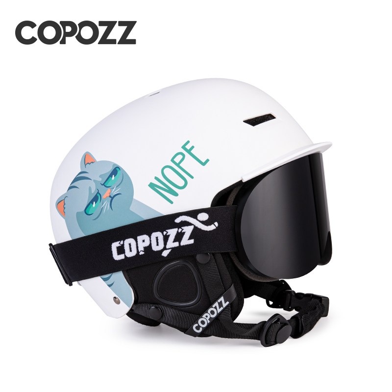 COPOZZ ski glasses male and female adult helmet suit double layer anti-fog without frame Myopia Goggle Kit