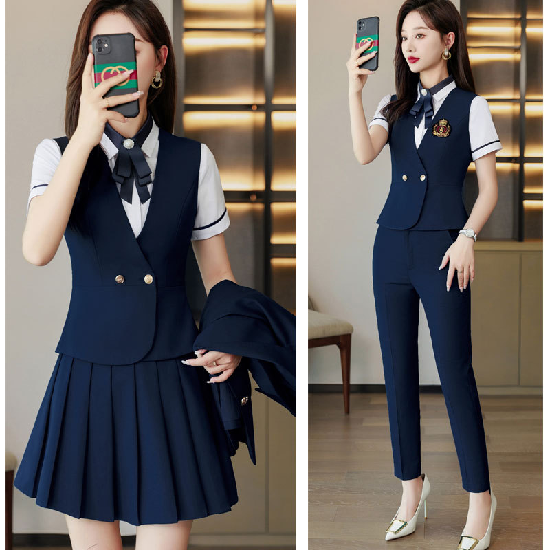 Professional Vest Suit for Women, Suitable for E-Sports, Hotels, Internet Cafes, Game Rooms, Clubs, Beauty Salons, and Front Desk Work Uniforms for Summer Professional Vest Suit for Women, Suitable for E-Sports, Hotels, Internet Cafes, Game Rooms, Clubs, Beauty Salons, and Front Desk Work Uniforms for Summer