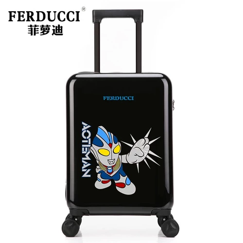 Ultra, Ультрамен Тига, универсальный мультяшный детский чемодан для мальчиков для школьников, поворотные колеса, 18 дюймов, 20 дюймов