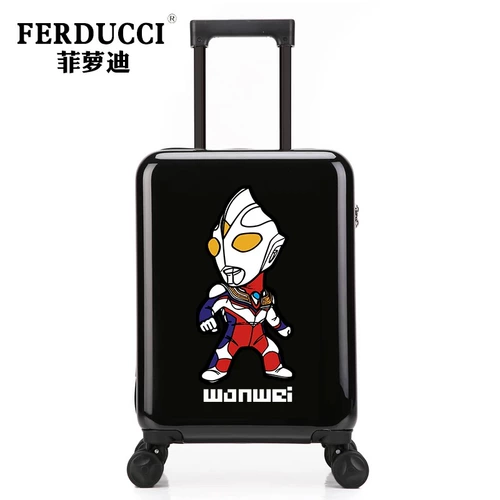 Ultra, Ультрамен Тига, универсальный мультяшный детский чемодан для мальчиков для школьников, поворотные колеса, 18 дюймов, 20 дюймов