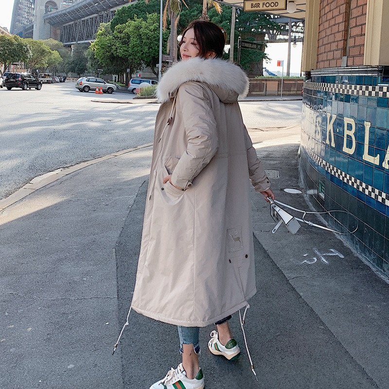 明梦衣社 大毛领 长款过膝加绒 女式棉衣 派克服 天猫优惠券折后￥179包邮（￥329-150）多色可选