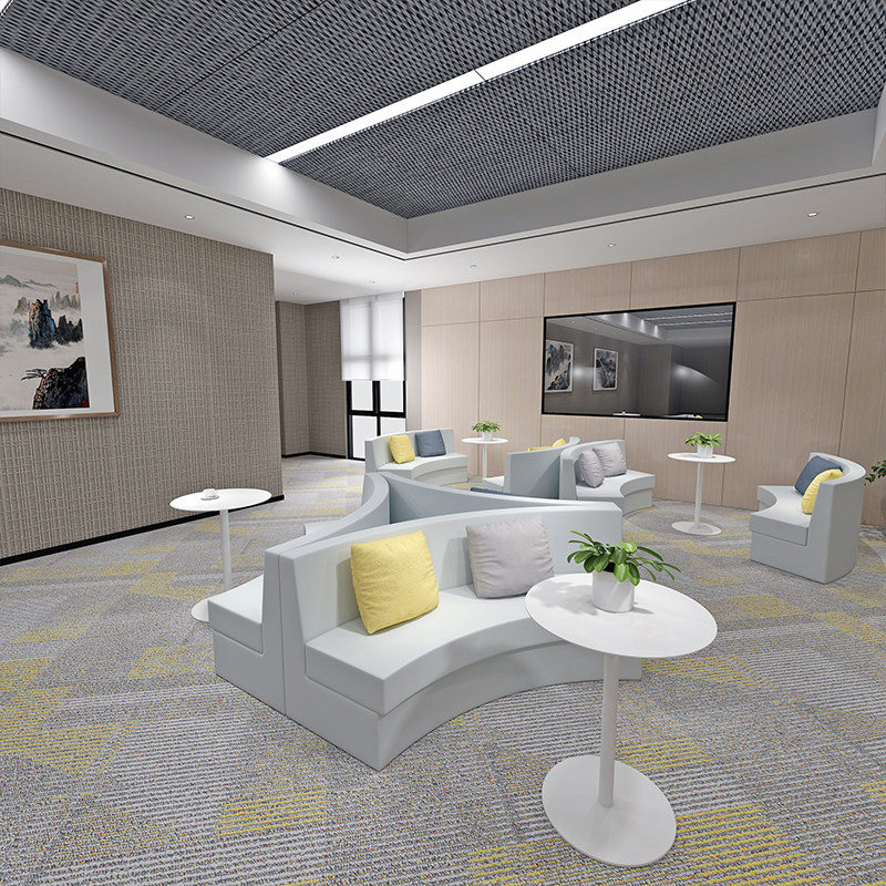 Early Education Center Parent Rest Area Mall Business Hall Lobby Reception Office Creative Casual Arc Combined Sofa