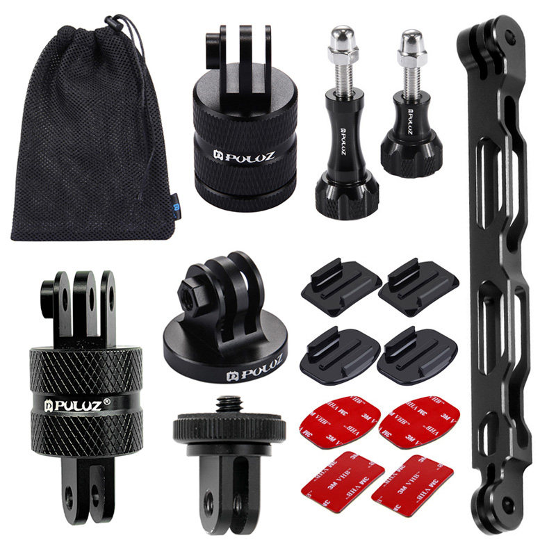 Motion camera tripod 360 fixed seat gopro bracket extended rod hero 7 6 black dog 1 4 adapter 