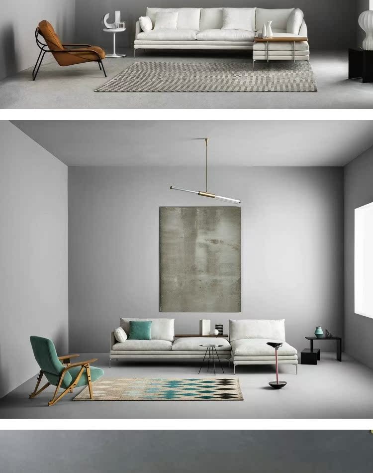 Dongdao latex Sofa Vải Sofa Da Da Sofa Bắc Âu Sofa Ba người Sofa - Ghế sô pha ghế sofa gỗ kéo ra thành giường