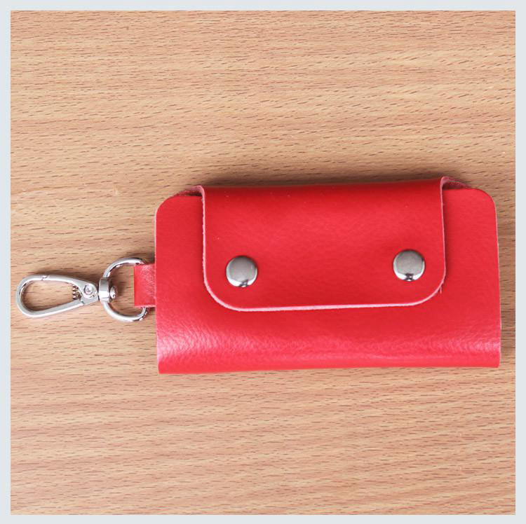 Tùy chỉnh logo in túi da chìa khóa nam nữ thắt lưng thời trang móc chìa khóa xe ví móc khóa nam