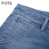 Pote La Chapelle Giới trẻ Nam Thời trang đơn giản Giặt quần short denim 2018 Quần nam mùa hè - Quần jean Quần jean