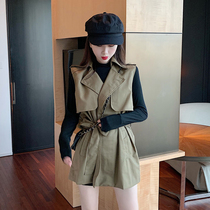 2021 New Hong Kong style leisure fashion retro chic temperament age age thin two-piece set women autumn and winter