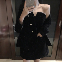 2020 popular autumn style small fragrant wind aged thin small man with high two-piece set women autumn and winter