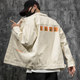 ຍີ່ຫໍ້ trendy ພິມ denim jacket ຜູ້ຊາຍ loose plus fat enlarged ພາກຮຽນ spring ເສື້ອ jacket ເຮັດວຽກແບບສະບາຍ ບວກກັບຂະຫນາດເຄື່ອງນຸ່ງຜູ້ຊາຍ