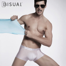 2 pieces of ice silk seamless mens underwear boxer pants summer ultra-thin transparent sexy youth breathable quick-drying boxer pants