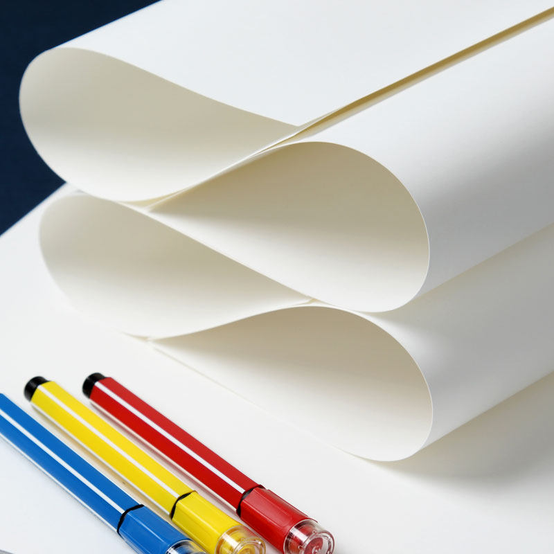 荷蘭白卡紙a3大張厚硬白色手繪畫畫打印名片紙學生手工模型製作diy麥克筆彩色鉛筆書寫面180克250g300克400g