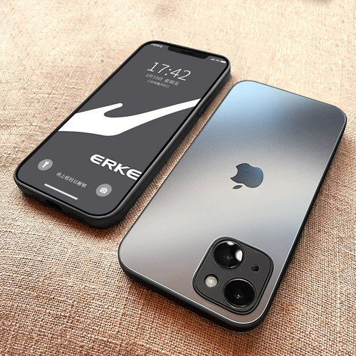Apple, iPhone 13, матовый стеклянный чехол для телефона, объектив, ультратонкий модный iPhone13 Pro, силиконовые румяна, iphone, новая коллекция, 13promax, защита при падении, популярно в интернете, для влюбленных