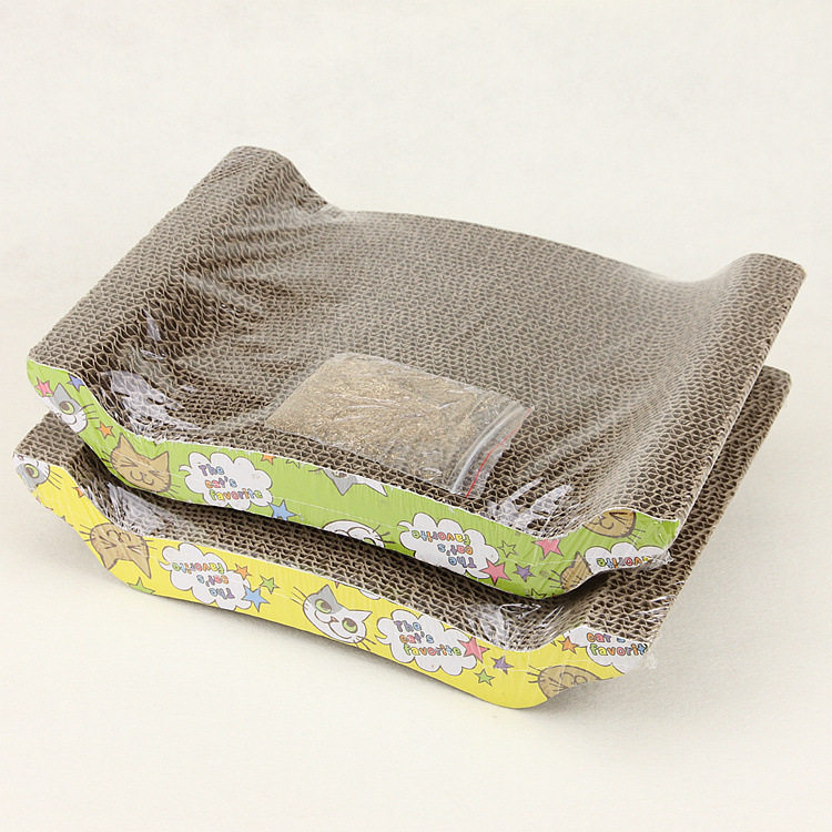 Corrugated Paper Cat Grab Board Kitty Toy Sofa Type Water Mill Cat Grabbing Board Send Cat Mint Kitty Grinding Claw Toy