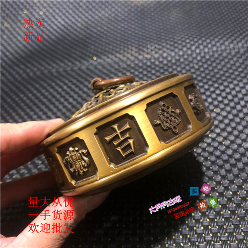 Antique miscellaneous bronze collection Brass Zodiac hollow Xuande Furnace Incense for Buddha furnace Ruyi Auspicious incense burner