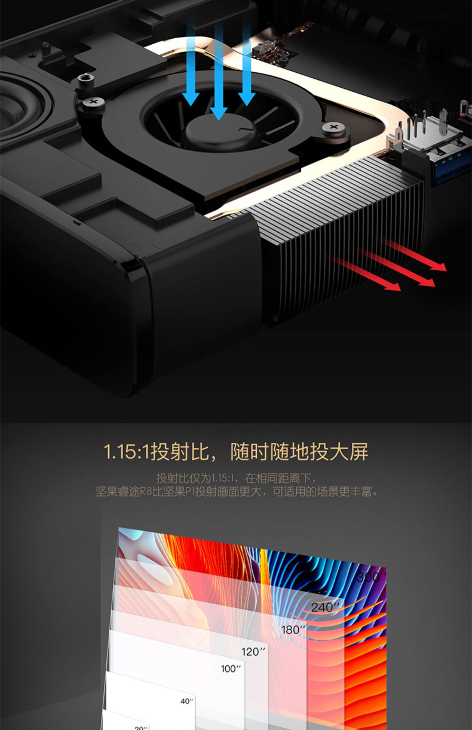 Nut R8 máy chiếu di động gia đình HD thông minh TV 3d không dây WiFi doanh nghiệp văn phòng micro - Máy chiếu