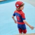 Áo tắm cho bé trai Spider-Man Trẻ em làm khô nhanh Kem chống nắng Áo tắm hai mảnh Ultraman Quần short ngắn tay cho bé trai