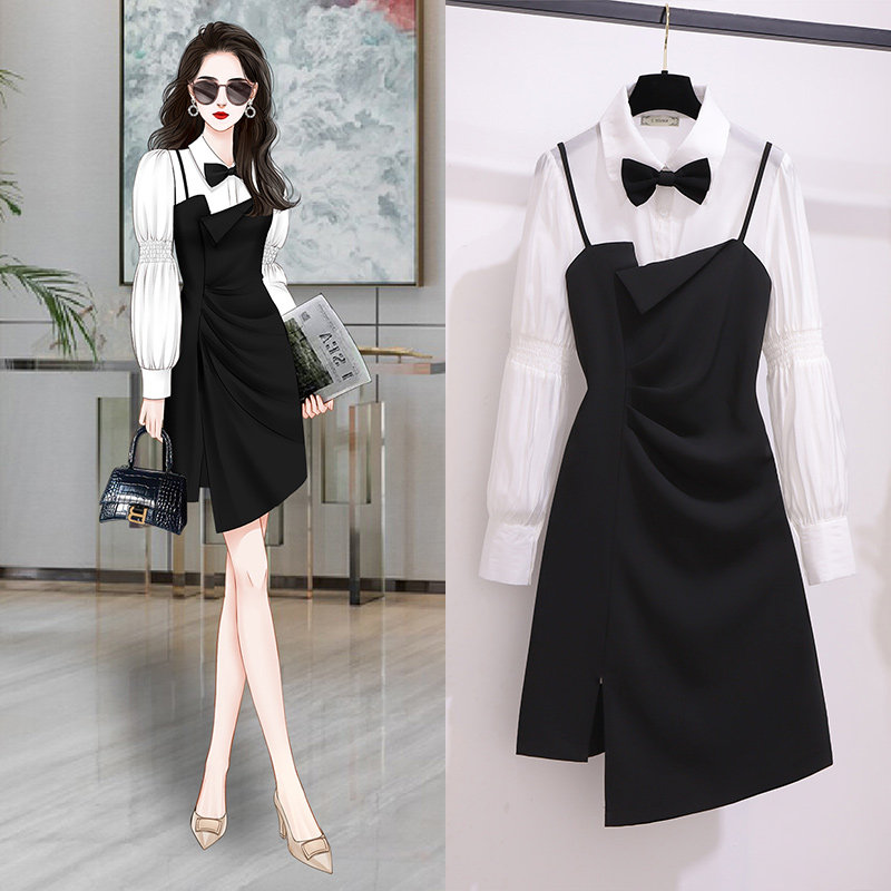 Advanced Sensation Fried Street Fashion Two Sets Suit Women 2022 Spring New Little Sub Stylish Shirt Pendant With Skirt