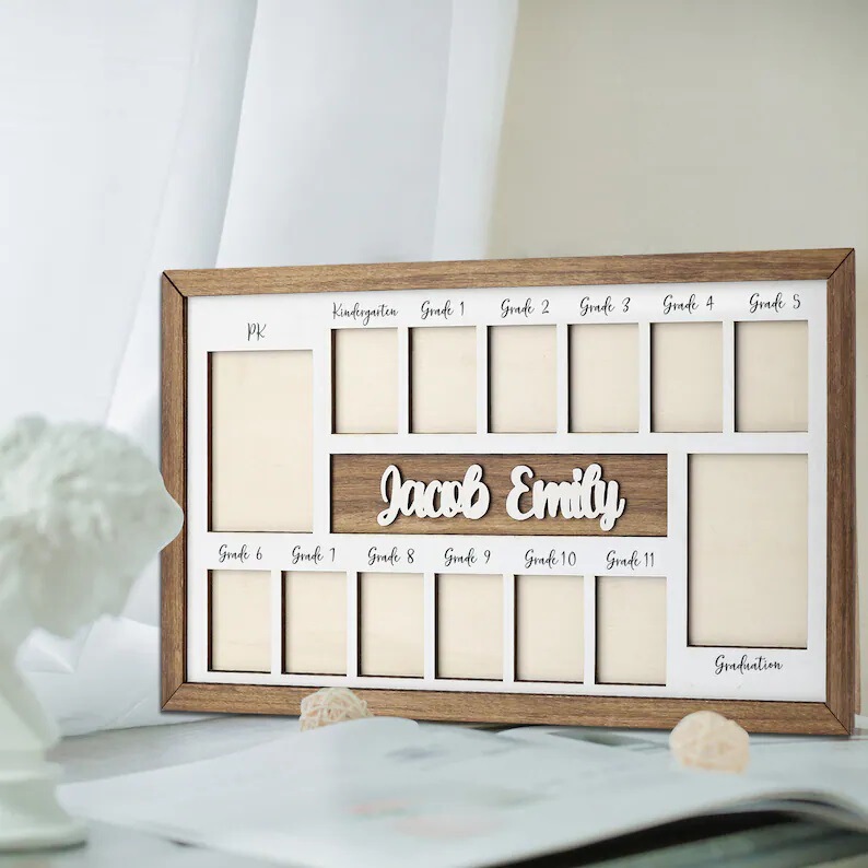Amazon Cross-Border Personalized Photo Frame - Preschool Photo Frame - Preschool to Graduation Photo Frame - Birthday Gift