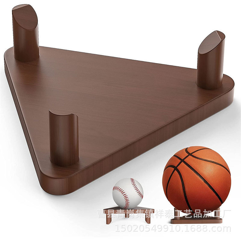 Simple Wooden Basketball Storage Rack Supermarket Football Display Rack Volleyball Solid Wood Rack Bowling Ball Holder Stand