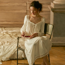 Chenxi original spring and autumn sexy Court long sleeve lace cute princess nightgown long loose comfortable home clothes women