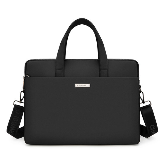 保罗全牛津帆布男士大容量横款手提包商务休闲资料电脑包公文包男