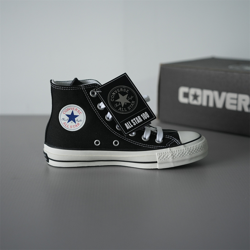 Japanese Version of Converse Allstar 100Th Japan Anniversary Limited Edition Black High-Top Canvas Shoes