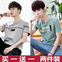 Milk Silk Cotton T-Shirt Male Short Sleeve Mature Men T-Shirt Menswear Personality Garden Leading Tide Sports Polyester Compassionate Leisure