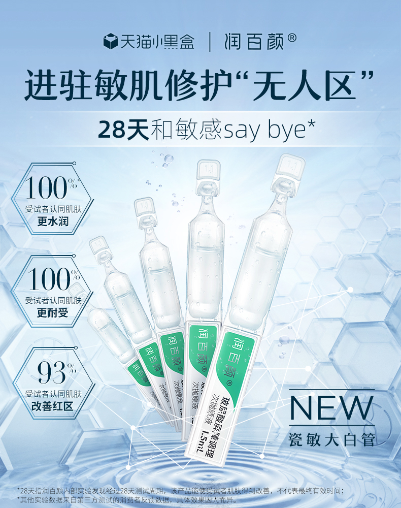 华熙生物 BIOHYALUX 新品 润百颜 玻尿酸屏障调理次抛原液 1.5ml*30支 双重优惠折后￥379包邮 赠同款11支+水光眼霜15g+免洗凝胶95g