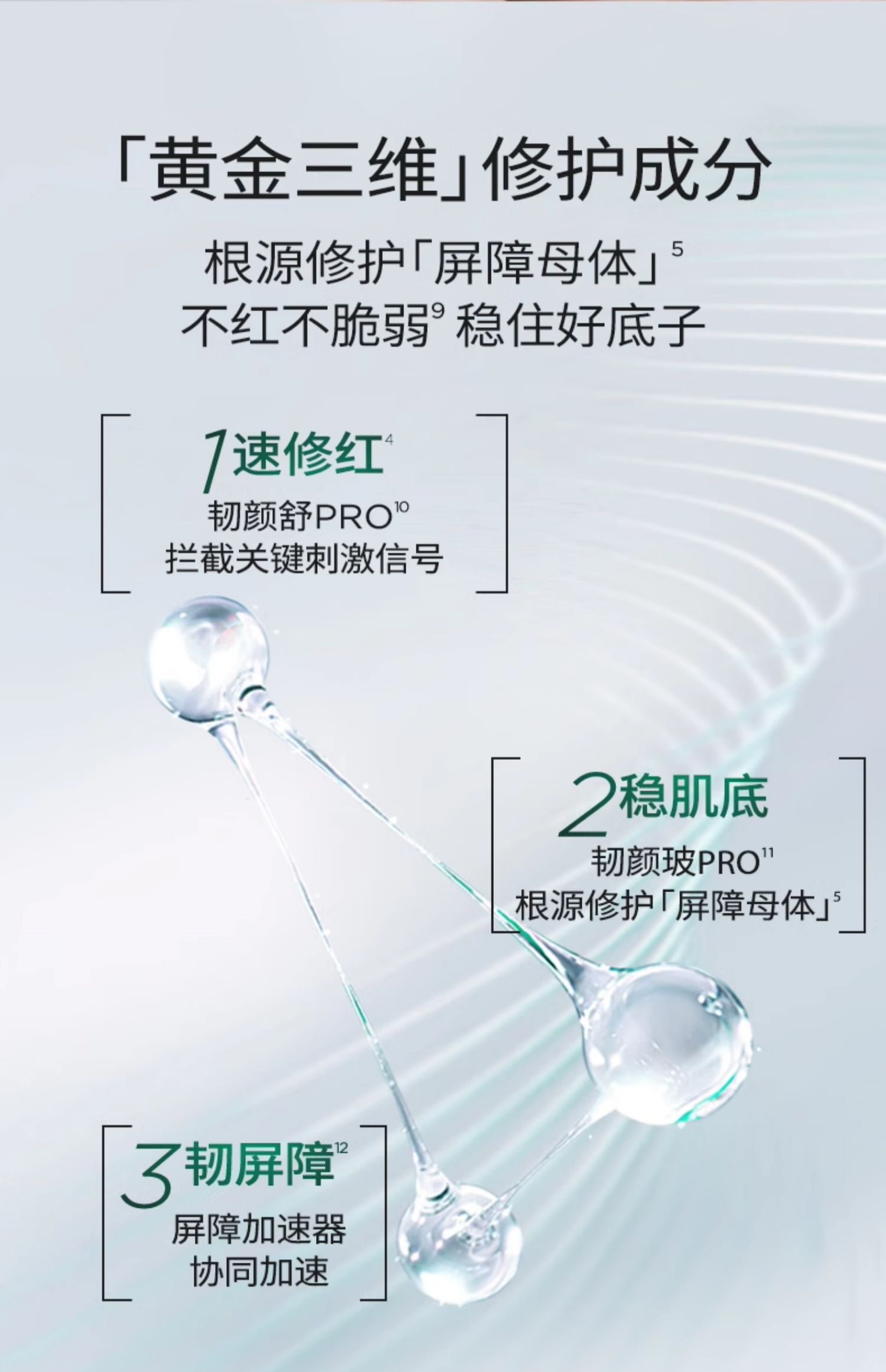 【中国直邮】润百颜Biohyalux  白纱布屏障次抛精华3.0  敏肌调理修护玻尿酸补水 李佳琦推荐 1.3ml*30支 1 盒 授权经销