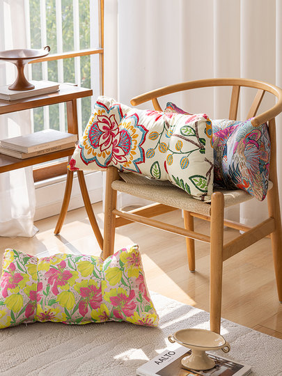 American retro lumbar pillow cushion office lumbar support seat cushion backrest sedentary office chair support lumbar cushion