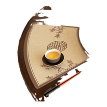 Fan-shaped placemat large round table new Chinese style Chinese style tablecloth placemat hotel restaurant high-end curved table mat