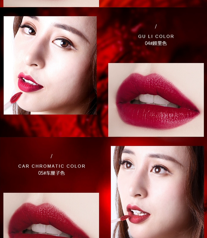 BY mờ môi đá cẩm thạch giữ ẩm kéo dài không đánh dấu sinh viên Hàn Quốc không thấm nước nhuộm môi lỏng môi bóng - Son bóng / Liquid Rouge 	son bóng shiseido