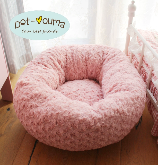 Miễn phí vận chuyển ~ Rose Velvet Deep Sleeping Nest Pet Dog Teddy Yorkshire Cat Bíchon VIP Garfield - Cat / Dog hàng ngày Neccessities