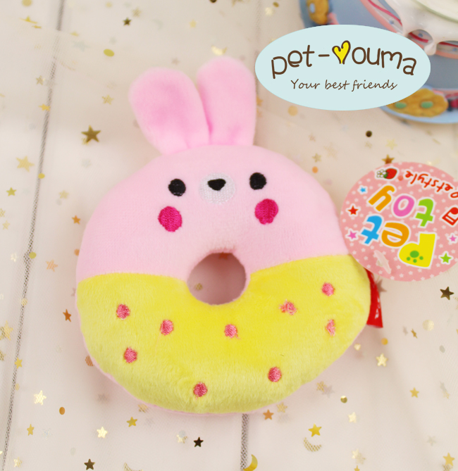 Donut nhẫn động vật toy thú cưng bằng giọng nói đồ chơi chó Teddy yorkshire mèo mèo nhỏ đồ chơi chó chuột đồ chơi cho mèo