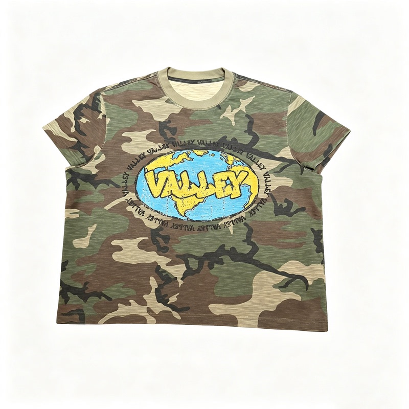 Basic Annals Camouflage Short-Sleeved T-Shirt Bamboo Cotton Round Neck Letter Print Boxyfit Short Half-Sleeve Basic Annals Camouflage Short-Sleeved T-Shirt Bamboo Cotton Round Neck Letter Print Boxyfit Short Half-Sleeve