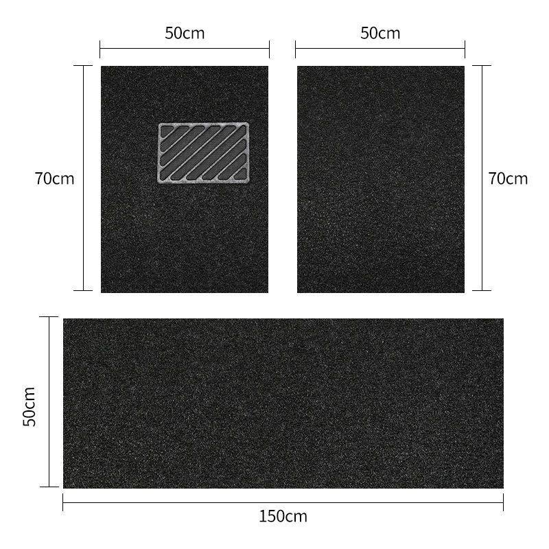 Universal Car Wire Loop Floor Mats Can Be Freely Cut for the Driver and Passenger Seats, Easy to Clean, Waterproof and Wear-Resistant Carpet Three-Piece Set