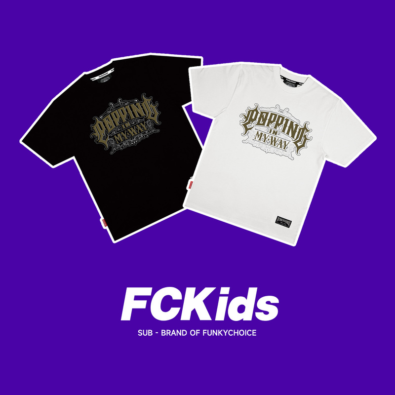 Children's Popping Short-Sleeve T-Shirt, Street Dance, Boys and Girls, Pure Cotton, Small Neckline, West Coast Style, Loose Fit, Letter Print, Student