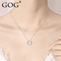 Sterling silver necklace female Korean version of the simple student forest department ring net Red cold necklace Clavicle chain Tanabata Festival gift