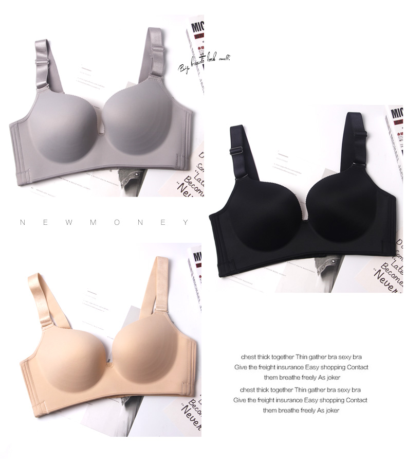 Đồ lót em gái béo kích thước lớn nữ 200 cân đầy đủ loại điều chỉnh thu thập chất béo mm phần mỏng cốc lớn ngực lớn D nhỏ áo lót dây