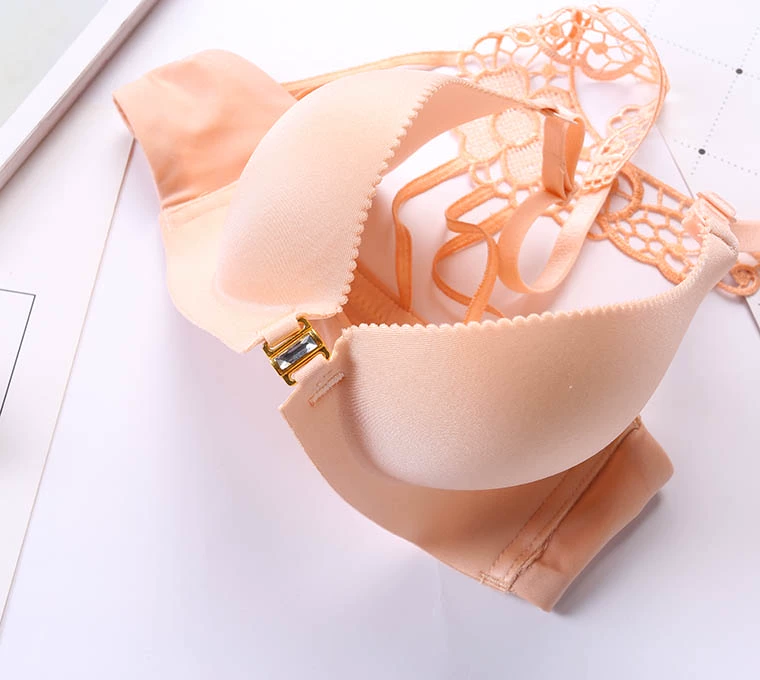 Đồ lót nữ mùa hè không có vòng thép khóa trước làm đẹp lưng cô gái ngực nhỏ tụ tập để nhận được phần sữa mỏng phần chống chảy xệ siêu nhỏ. noi y cao cap