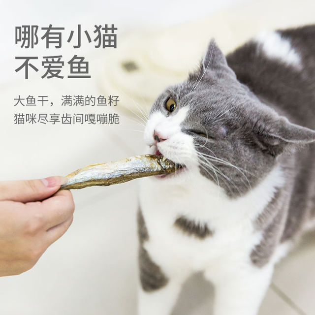 网红小鱼干猫零食猫咪冻干多春鱼大号满籽营养增肥肉幼猫猫粮