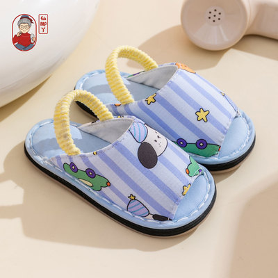 Fairy Feet Children's Layered Cotton Slippers Baby Indoor Home Non-Slip Breathable Cartoon Floor Shoes for Boys and Girls — 2