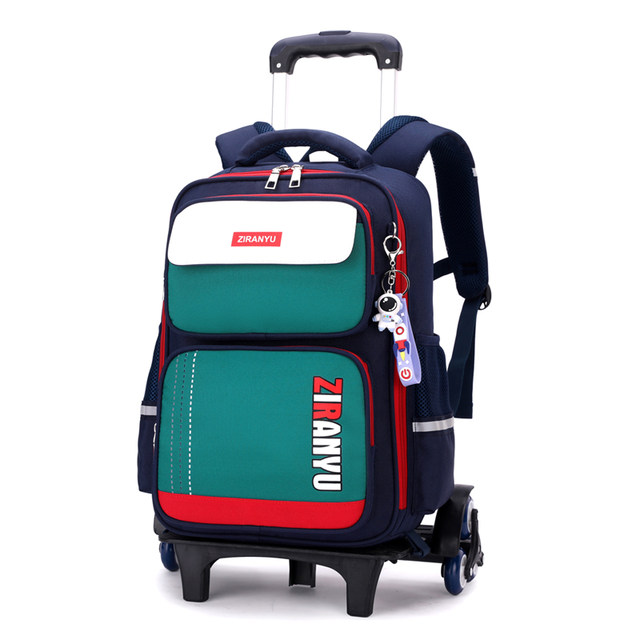 Children's Trolley Schoolbag for Primary School Students in Grades Three to Six, Waterproof, 2022 New Model, Wheeled Trolley Case for Students